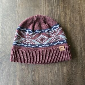 Timberland Burgundy Knit Beanie